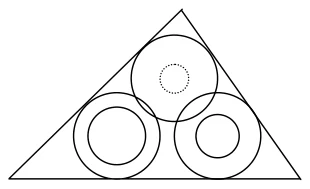 Figure 2: Three stoppers packed inside a triangle.